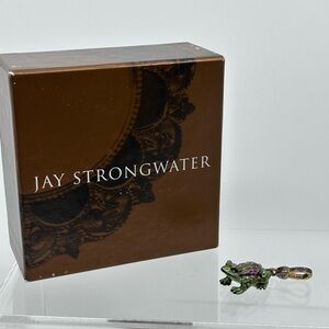 Jay Strongwater Green and Purple Frog Charm Retired